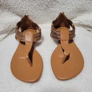 SHIBEVER Women FlatThong Sandals Summer Ankle T-Straps